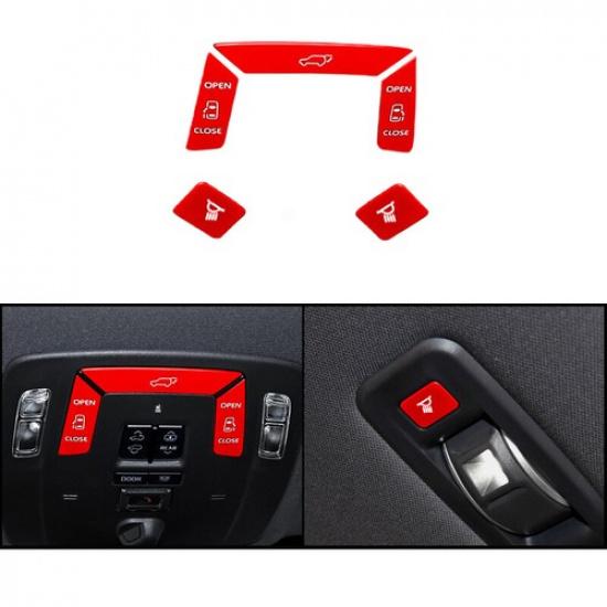 Aluminum Alloy Car Front Reading Light Lamp Button Trim For Toyota Sienna 2021+