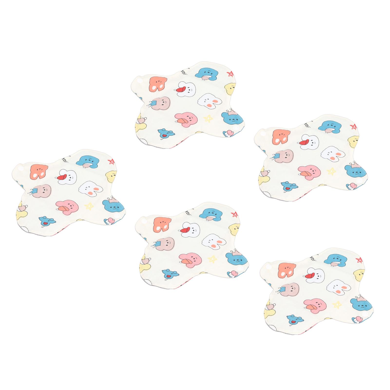 

5 шт. моющиеся менструальные прокладки с сильным впитыванием воды дышащие многоразовые женские гигиенические прокладки S