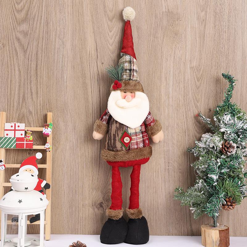 Neue Weihnachten retro schneeflocke plaid teleskop puppe Hotel shopping mall Weihnachten dekoration ornamente