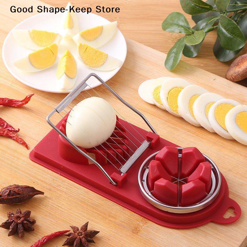 dailyStainless Steel Egg Slicer Multipurpose Multifunctional Kitchen Tool for Cutting Eggs Fruits Veggies Efficiently