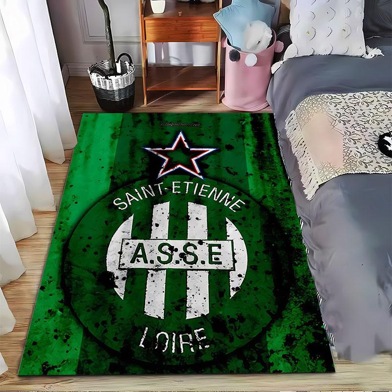 Saint-Étienne ASSE Logo Carpet suitable as a non-slip mat for the living room or bedroom sofa