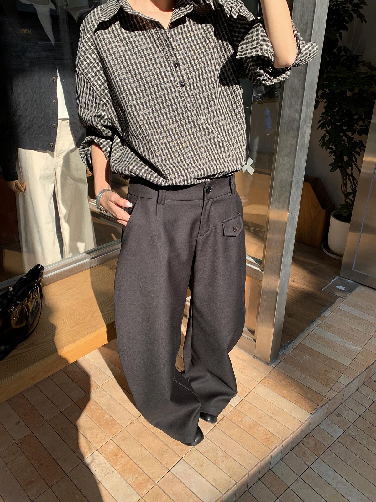

[9hour] Women s High-End Suit Pants - Curved Blade Style, Spring 2026, Simple Loose Casual Fit, zd8177 Medium чёрный
