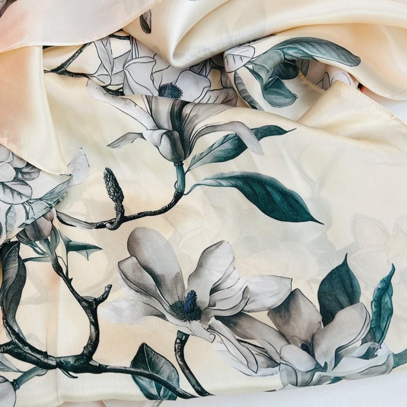 Unisex Silk Scarf 100% Mulberry Satin Long Shawl Fashion Office Lightweight Elegant