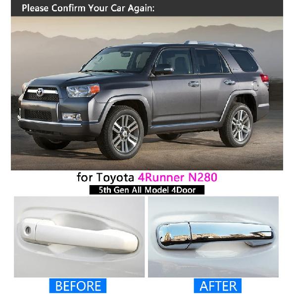 for Toyota 4Runner 2010 - 2017 Chrome Handle Cover Trim Set for 4 Runner 2011 2012 2013 2014 2015 2016 Accessories Car Styling