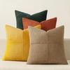 4 Pièces Housse de Coussin Décoratif Épaisse en Coton Uni, Housses de Coussin en Cachemire