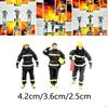 3 Pieces Miniature Firefighter Figures Sand Table Ornament Architecture Model Diorama Action