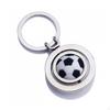 Rotating Sports Ball Keychain Zinc Alloy Rotatable Basketball Key Loop Creative Gift Miniature