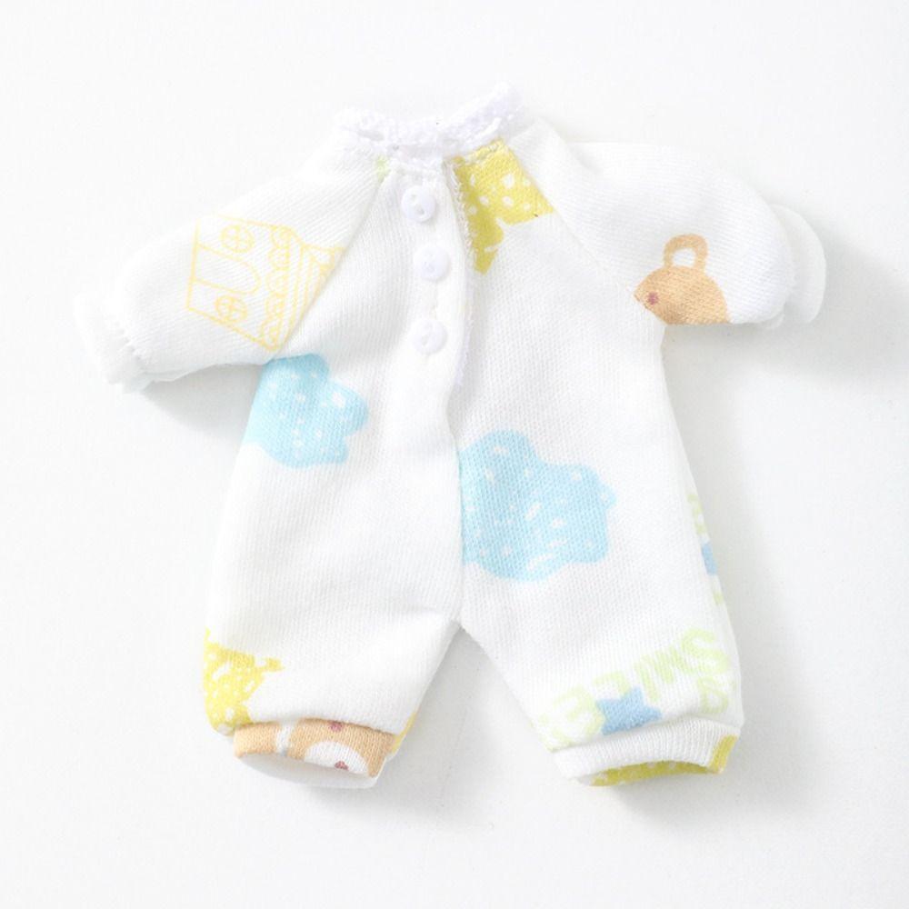 7 Farben Süße Puppe Gestreifte Pyjama Kleidung Anzug Für Gsc Ob11 Obitsu 11 Puppe Overall Für 1/12 Bjd Puppe Nachtwäsche Zubehör Set