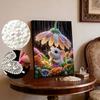 5D DIY Frameless Pearl Painting Little Mouse Pattern Painting Kit, Suitable for Home Living Room Bedroom and Other Wall Decoration Art Paintings