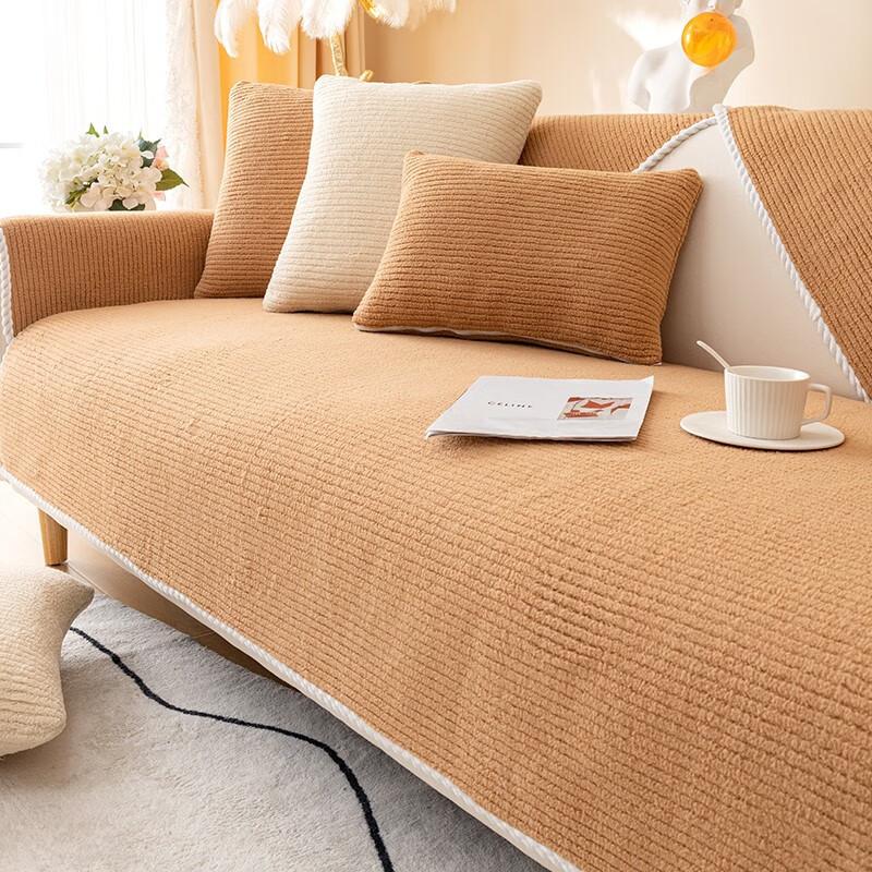 Winter Sofa Cushion Plush Thickened Warm Fabric Sofa Cushion Non-Slip Sofa Cushion