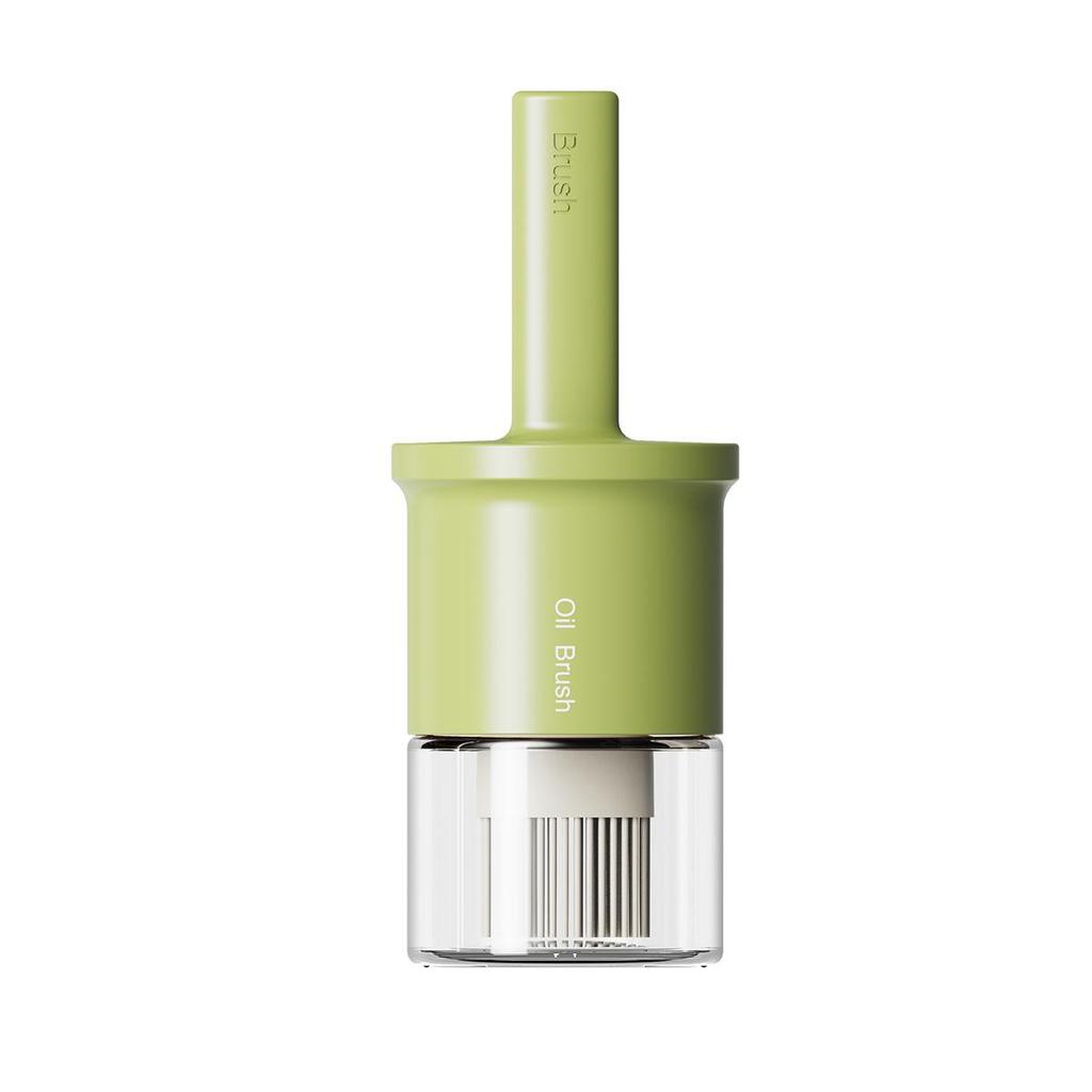 Glass Oil Bottle with High-Temperature Resistant Silicone Brush for Kitchen and BBQ