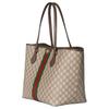 Gucci Ophidia Classic Double G Logo Canvas Tote Bag Women Tote Bags Beige Dark-Brown 836829-FAE0J-9867