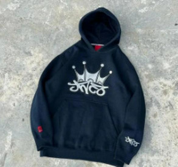 

Эстетичное худи в готическом уличном стиле с принтом короны 2025 года для пар S