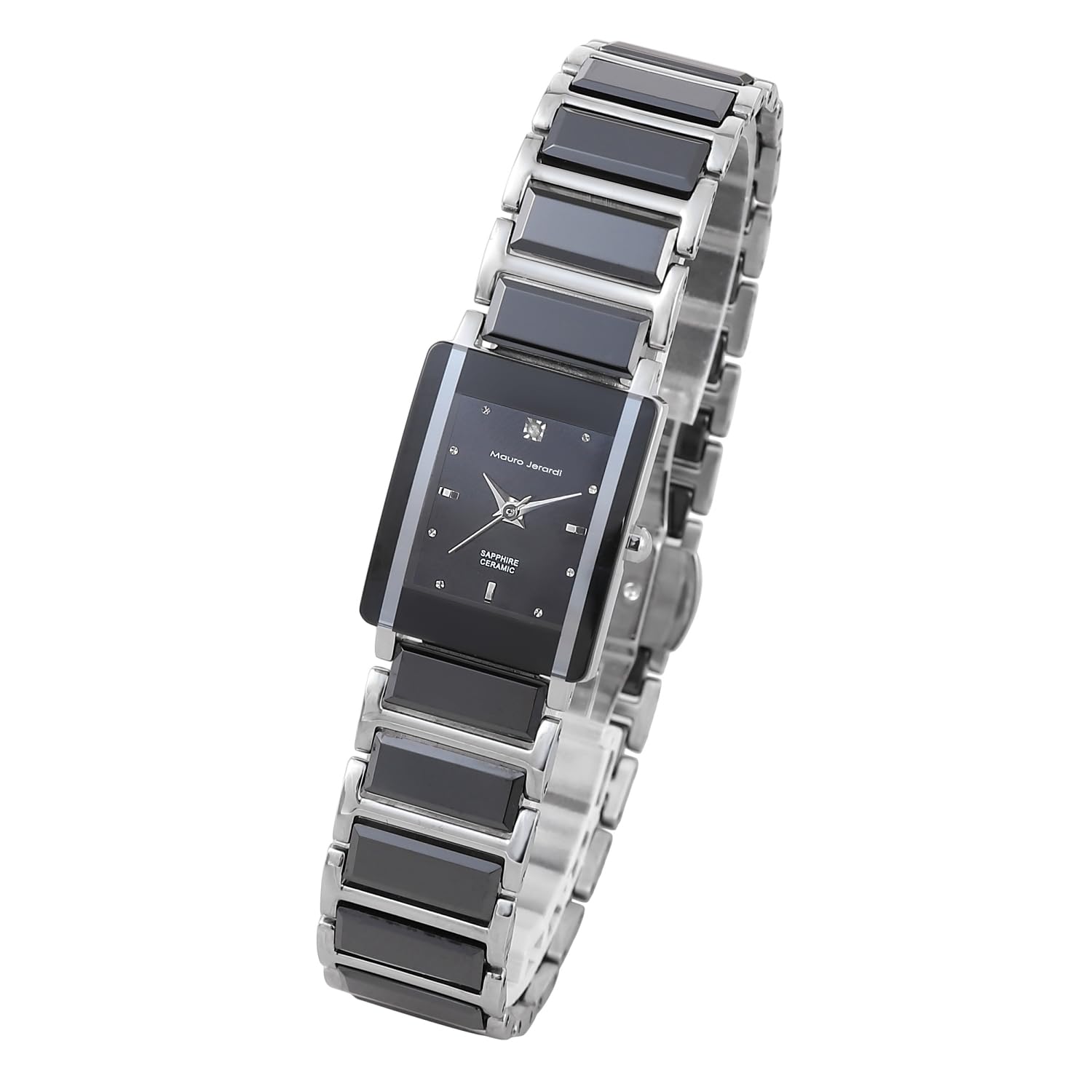 

Stainless Steel Ceramic Luxury Sapphire 1 Natural Diamond [Mauro Gerardi] Women s Watch, & Bracelet, MJ3081-2, Crystal,
