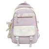 Men's Splicing Backpack Middle School Student Schoolbag Women's Large Capacity Campus Backpack