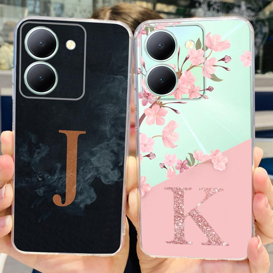 For Vivo Y36 Case V2247 New Letters Cover Clear Silicone Soft TPU Phone Case For Vivo Y36 5G Y 36 VivoY36 V2248 Back Cover Coque