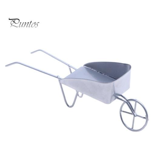 Mini-Vintage-Eisenwagen, Puppenhaus-Ornamente, realistische Mini-Kompakt-Mikrohof-Szene, Einzelradwagen, mikroskopische Landschaftsfotografie-Requisiten