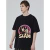 Black T Shirt With Slade Band Print And Circular Design For Casual Wear
