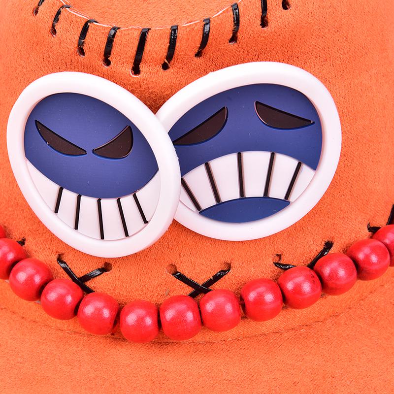 Anime Portgas·D· Ace Cowboy Hat Cosplay Hats Pirates Cap Suede Costume