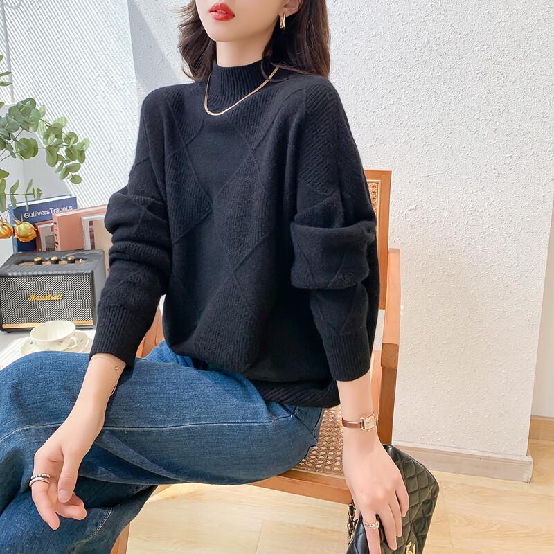 Mocana Women's Elegant Long-Sleeve Cashmere Sweater MKNJD2547