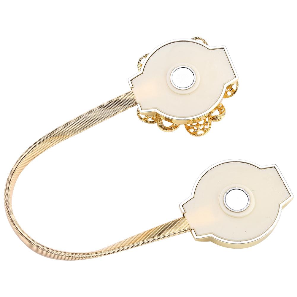 Retractable Magnetic Flower Curtain Clip Buckle Belt Holder Tie Belt Accessories Home Golden