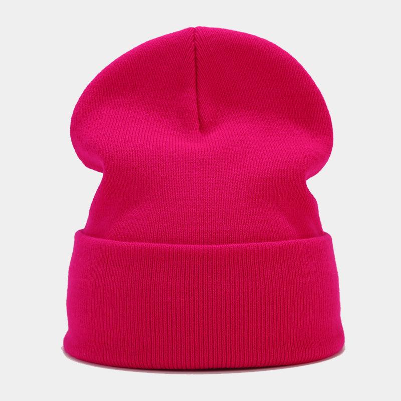 Custom Logo Knit Hat with Embroidered Letters - Women's & Men's Windproof Warm Beanie
