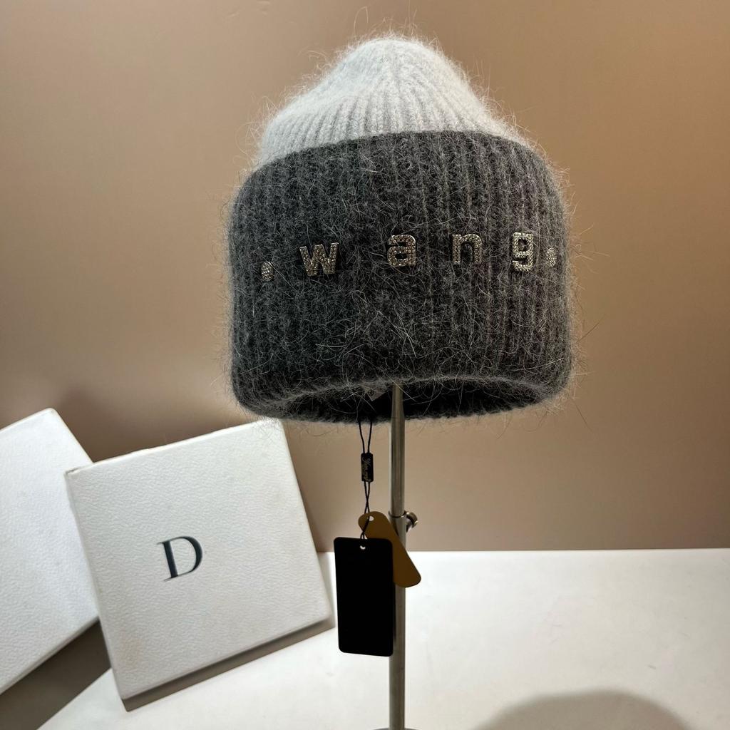 Wang Dawangdong Thickened Double-Layer Angora Rabbit Hair Knitted Hat Exported To Russia High-Quality Thermal Ear Protection Hat