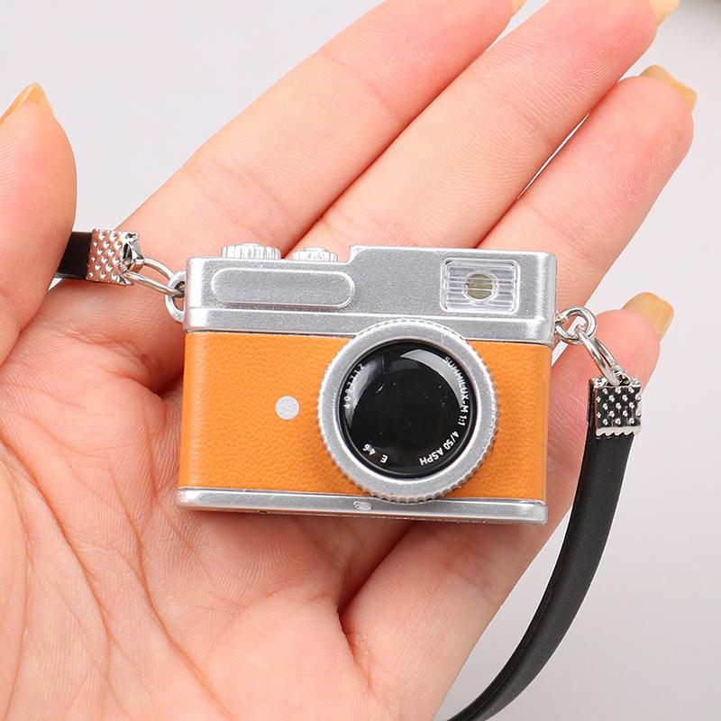 Dollhouse Mini Simulation Retro Flash Classics Camera Model With Sound Decorate