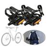 Bike Pedals Toe Clip Cage Spin Pedals with Toe Clip and Straps for Exercise Bike