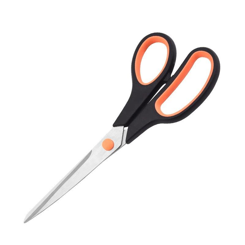 9-Inch Stainless Steel Handmade Scissors with Rubber and Plastic Handle for Household, Office, Tailoring, and Art