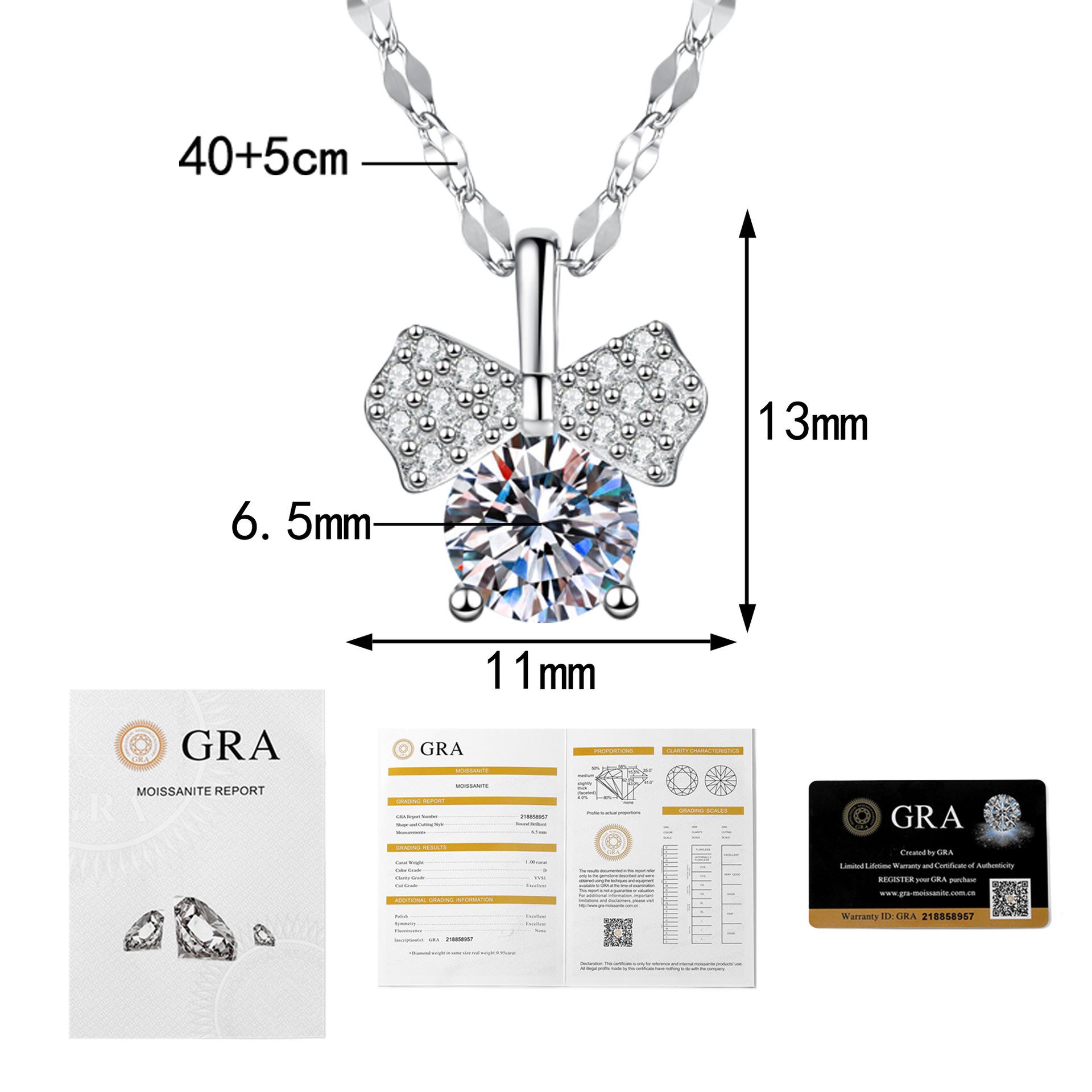 

Platinum PT95018k Gold Moissanite Necklace for Women, Classic and Cute 1ct Mickey Fugitive Princess Pendant,Fashionable LipChain