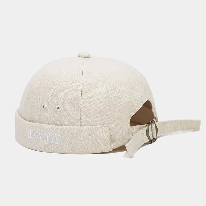 Ldslyjr Four Seasons Cotton Letter Docker Cap Brimless Hat Skullies Beanie Hats Landlord Sailor Cap Men And Women 16