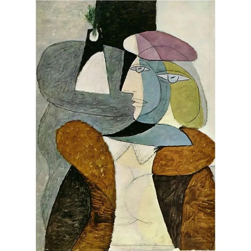 Vintage Abstract Pablo Picasso Classic Artwork Poster Canvas Painting Wall Art for Modern Museum Gallery Living Room Home Decor