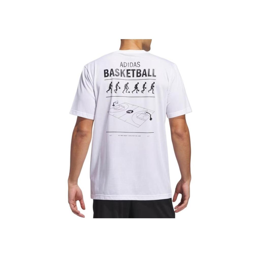 Adidas Aeroready Letter Logo Print Comfortable Durable Casual Short Sleeve T-Shirt Men Tops White JI7099