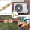 2Pcs Brass Pipe Fitting Connector Coupler No Welding Extension Pipe Joint 3/8Inch and 1/4Inch Double Nipple Enduring