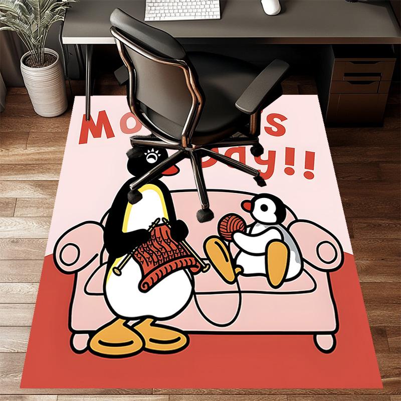 1pc Pingu (3) Design Printed Area Rug Carpet for Bedroom Living Room Home Decor Rugs Mat Non Slip Mat Rug for Bedside