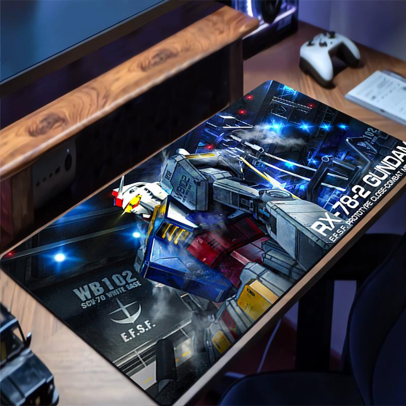 Mousepad Mechanical Warrior RX Gundam HD Desk Mat Non Slip Desk Mouse Mat Rubber Keyboard Pad Extended Pad Gaming Mouse Pad