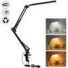 New LED Desk Lamp Clip Light Clamp Long Arm Dimmable Table Lamp 3 Colors Adjustable Reading Computers