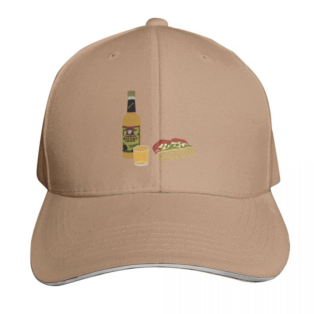 Malort Hot Dog Baseball Cap Icon Sunhat Funny hats Brand Unisex cap Unisex Golf Wear Womens