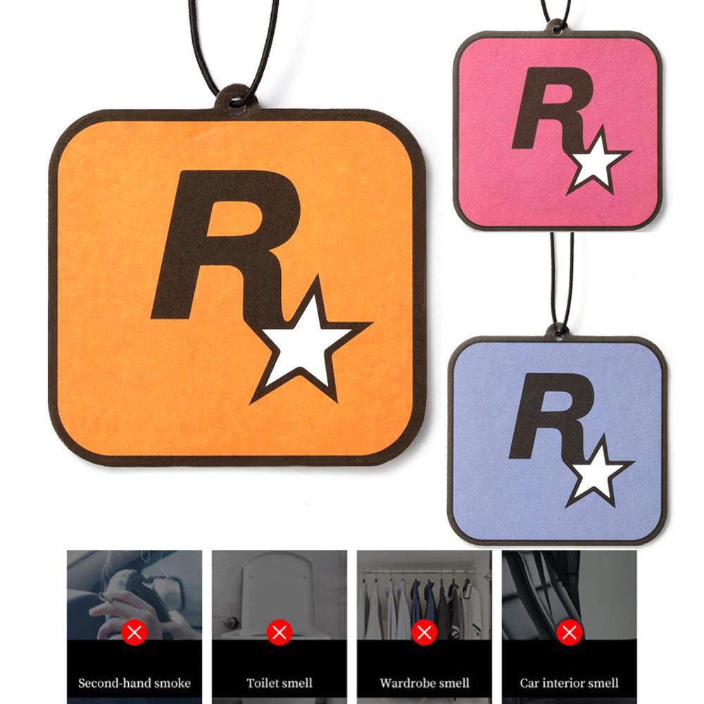 Car Rockstar Fragrance Tablets Car Interior Pendant Pendant Air Freshener Aromatherapy Essential Oil Hanging Decoration
