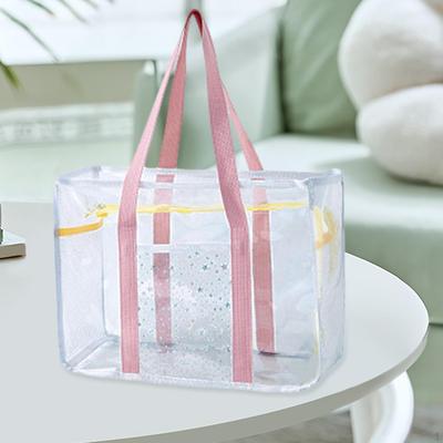 Clear Tote Bag Beach Thick PVC Female Transparent Shoulder Women Handbag