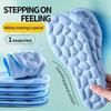 1 Paar atmungsaktive Memory-Schaum-Massage-Einlegesohlen für Schuhe mit orthopädischem Polster für Sport Laufen