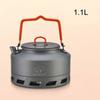 1.1L/1.6L Portable Ultralight Outdoor Camping Tableware Hiking Quick Heat Teapot Coffee Water Kettle