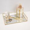 Glass Cosmetic Storage Box Modern Display Tray for Home Vanity Desktop Decor