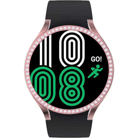 Custodia per orologio con strass, galvanica antiurto, per orologio, paraurti, protezione per lo schermo, per Samsung Galaxy Watch 4