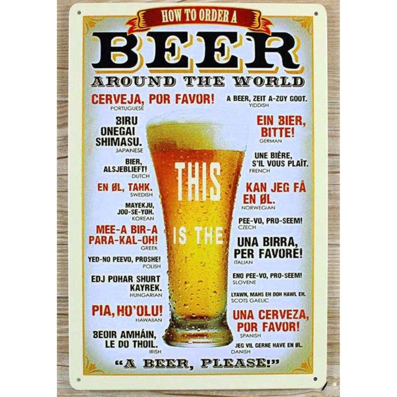 

Металлическая жестяная ретро вывеска плакат табличка бар паб клуб кафе домашняя тарелка настенный декор искусство 1