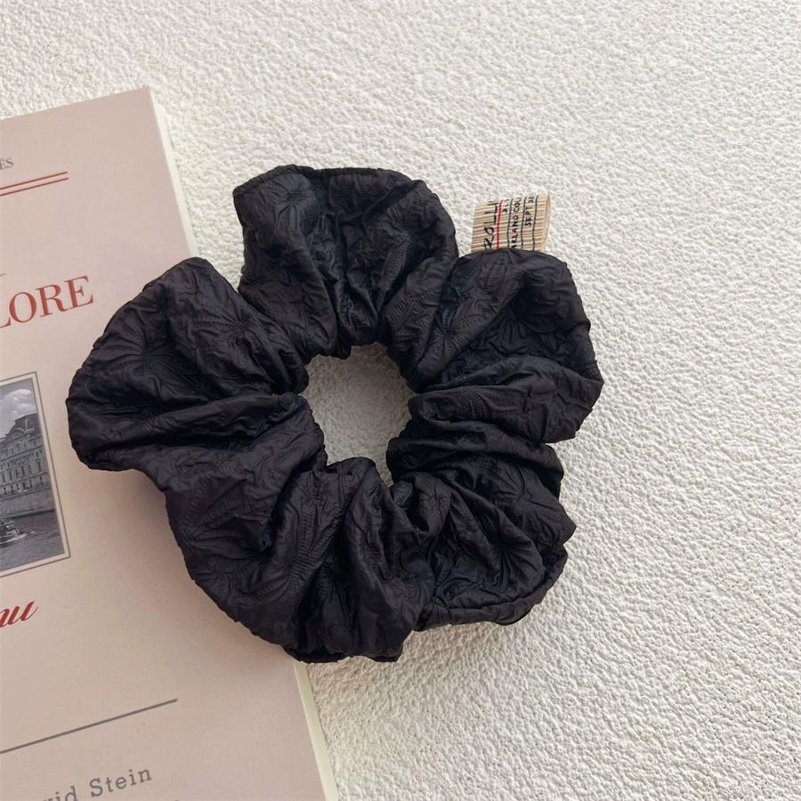 

Простая однотонная плиссированная пузырчатая текстура, аксессуар для волос в виде кольца из толстой кишки, новый пучок, сухожилие скальпа, универсальный