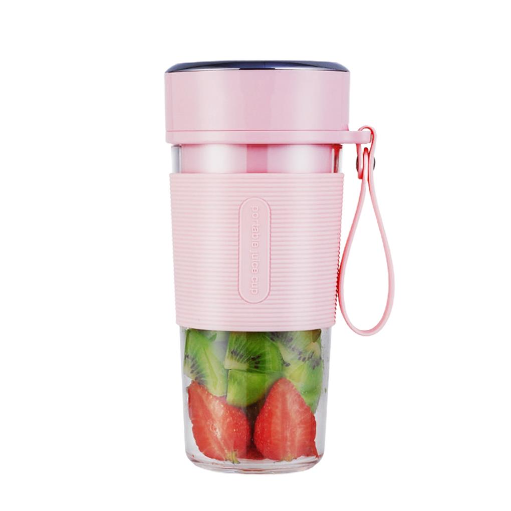 Electric Juicer Cup Handheld USB 1200mAh Battery Powered Washable Anti-corrosive Transparent 21000RPM Bottle with Lanyard