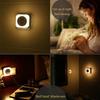 LED Night Light Dual USB Charging Plug Sensing Socket EU/US Eye Protection For Home Bed Interior Bedroom Decoration Night Llight
