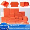 IP67 Waterproof Enclosure Junction Housing Box ABS Plastic Orange Color Instrument Box Electrical Project Box Outdoor Indoor